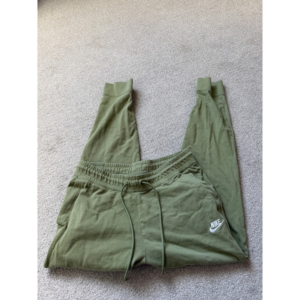 Nike Sportswear Jogger Pants Size M Olive Green Drawstring Waist